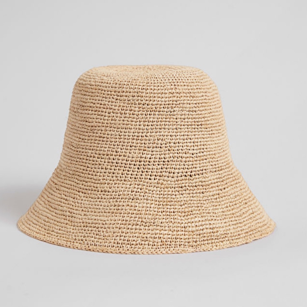 & Other Stories Natural Straw Bucket Hat